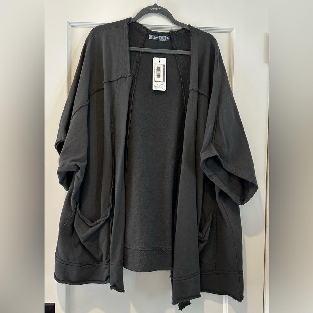 Blue Fish Photogram Jacket in Faded Iron - NWT!